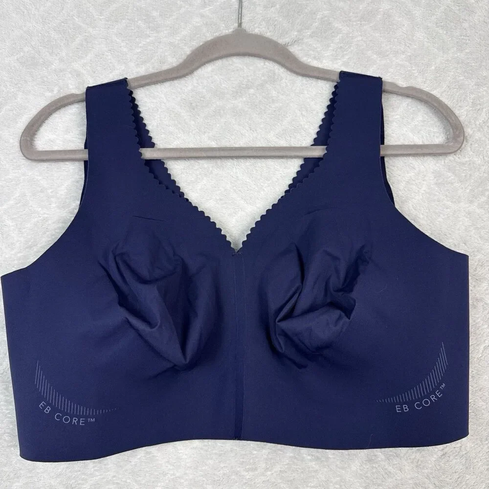 Evelyn & Bobbie Evelyn Bra 2XL Midnight Blue Seamless Wirefree Ultra-Lift Comfy - Picture 8 of 10